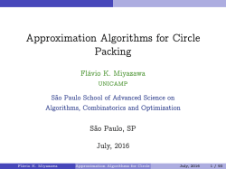 Approximation Algorithms for Circle Packing - IC