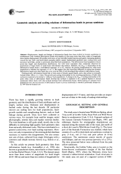 Geometric analysis and scaling relations of deformation bands in