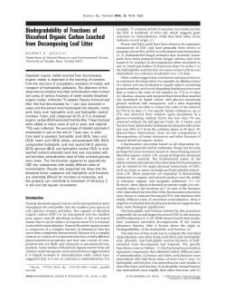 Biodegradability of Fractions of Dissolved