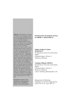 PYGMALION TEACHING STYLE, IS THERE A NEED FOR IT