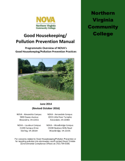 Good Housekeeping and Pollution Prevention Manual
