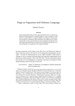 Frege on Vagueness and Ordinary Language
