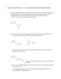 Chem 150 Answers Problem Set 3 Intermolecular Interactions and