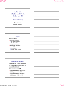 Prob Class #5 Slides