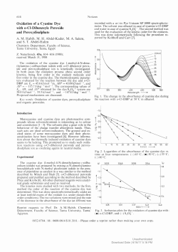 614 Notizen Oxidation of a Cyanine Dye with o-Cl
