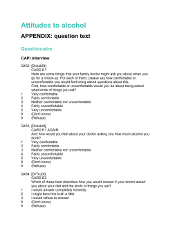 Attitudes to alcohol - British Social Attitudes