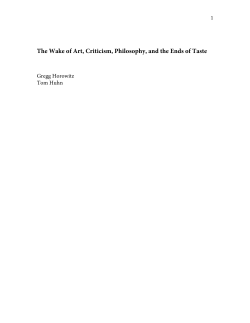 The Wake of Art, Criticism, Philosophy, and the Ends of