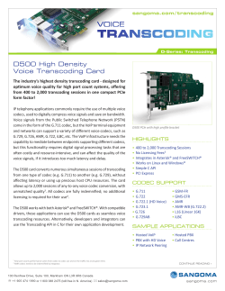 D500 High Density Voice Transcoding Card