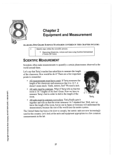 Chapter 2 Equipment and Measurement