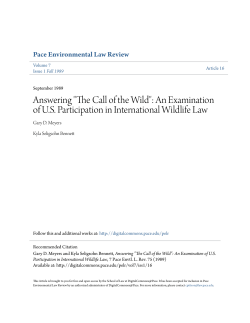 Answering "The Call of the Wild": An Examination of US Participation
