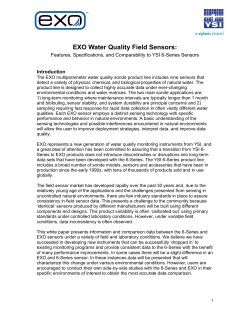 EXO Water Quality Field Sensors