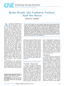 Brain Death, the Pediatric Patient, And the Nurse