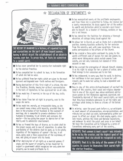 DECLARATION OF SENTIMENTS