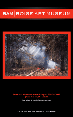 Boise Art Museum Annual Report 2007 – 2008