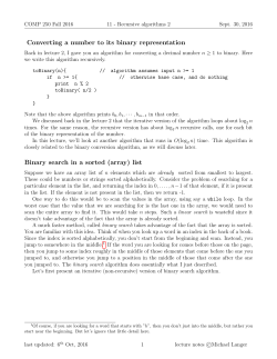 Converting a number to its binary representation