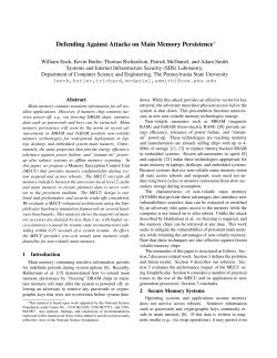 Defending Against Attacks on Main Memory Persistence