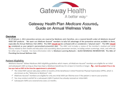 Annual Wellness Visit Tools and Reference Materials