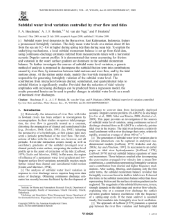 Subtidal water level variation controlled by river flow and tides