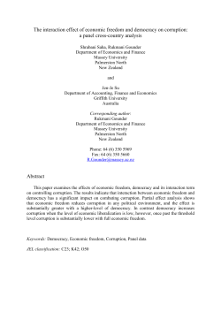 The Interaction Effect of Economic Freedom and