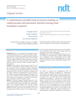 A randomized controlled trial of exercise training on cardiovascular