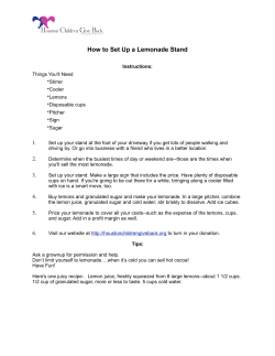 How to Set Up a Lemonade Stand