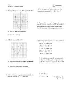 + a) x2 = 16x &ndash; 28 b) 7) If the area of a rectangle is represented by x