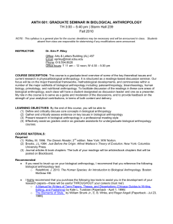 anth 301: principles of physical anthropology