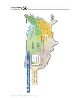 The Missouri Compromise, 1820