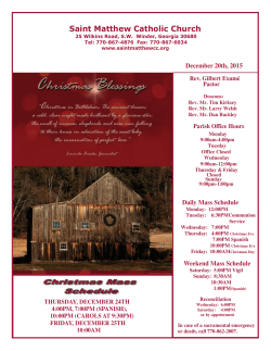 December 20, 2015 - St. Matthew Catholic Church | Winder, GA