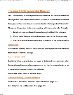 Theorem 5.3 Circumcenter Theorem