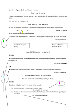 Louis Pasteur`s germ theory Watson and Crick`s discovery of DNA