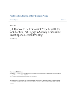 Is It Prudent to Be Responsible? - Northwestern University School of