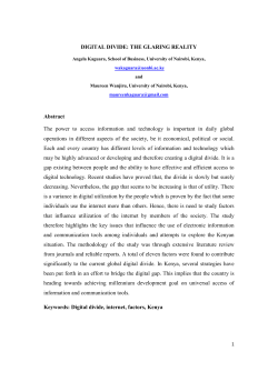 DIGITAL DIVIDE - university of nairobi staff profiles