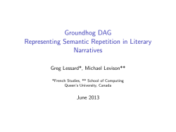 Groundhog DAG Representing Semantic Repetition in Literary