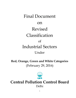 Categorization of Industrial Sectors under Red, Orange, Green and