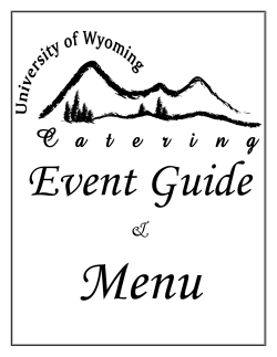 Event Guide - UW - University of Wyoming
