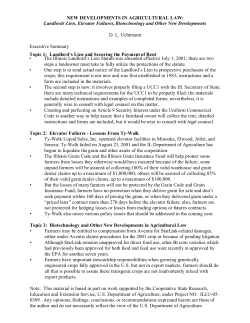 NEW DEVELOPMENTS IN AGRICULTURAL LAW: Landlords Lien