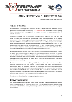 FINAL Itinerary XE 2017 Treks