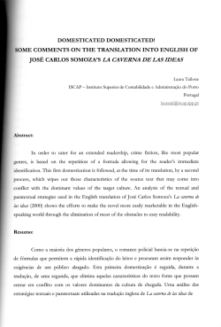 iOME COMMENTS ON THE TRANSLAT&Iacute;ON INTO ENGLISH OF