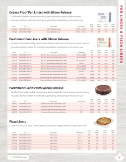 Grease Proof Pan Liners with Silicon Release