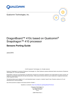 Sensors Porting Guide - Qualcomm Developer Network