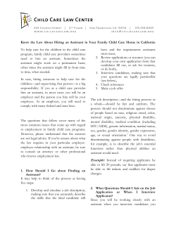 Know the Law About Hiring an Assistant in Your Family Child Care