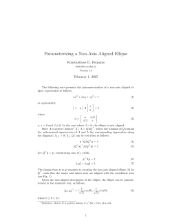 Parameterizing a Non-Axis Aligned Ellipse