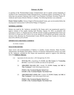 February 18, 2016 Public Meeting