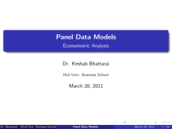 Panel Data Models
