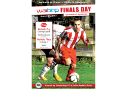 2013 12 Finals Day Souvenir Programme 24Aug2013