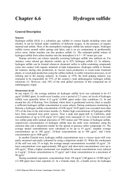 Chapter 6.6 Hydrogen sulfide - WHO/Europe