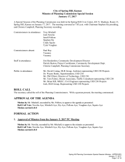 Minutes - City of Spring Hill