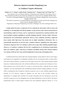 Dielectric Optical-Controlled Magnifying Lens by