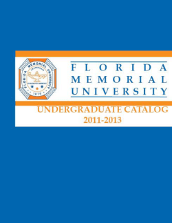 2011-2013-Undergradu.. - Florida Memorial University